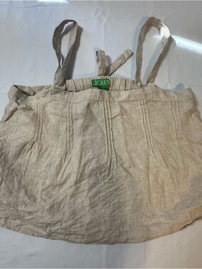 J.CREW Natural Beige Linen Tank with Straps